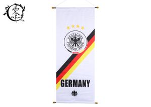 Quality Germany Soccer Hanging Youth Football Flags Custom Color UV Fade Resistant Polyester With Hanger wholesale