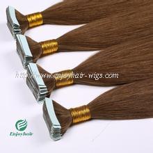 Quality Tape Hair extension 16&quot;-28&quot;L,100s/pack 8# color Straight malaysian virgin hair wholesale