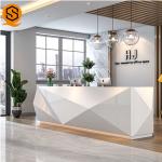Checkout Rectangle Reception Counter Hotel Furniture Diamond Shaped
