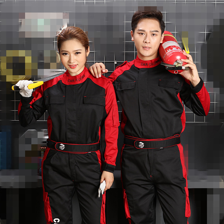 Overalls Long Suit Cotton Polyester Mechanic Uniforms Sets Of Labor Protection Clothes