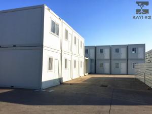 Quality White Prefabricated Container House , Fire Proof Prefab Double Container House wholesale