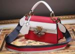European fancy women shoulder handbag with bee closure buckle flip cover handbag