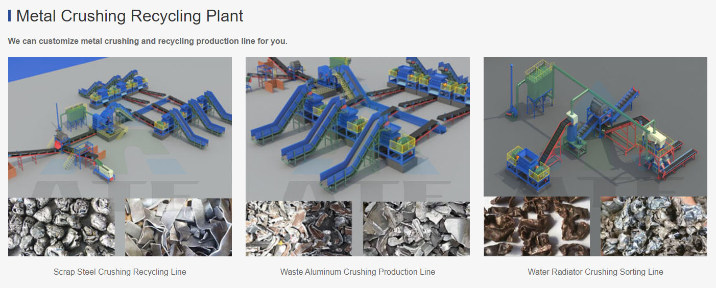 Scrap Iron Metal Steel Hammer Mill Large Scrap Metal Crusher Machine Scrap Metal Crushing Sorting Line