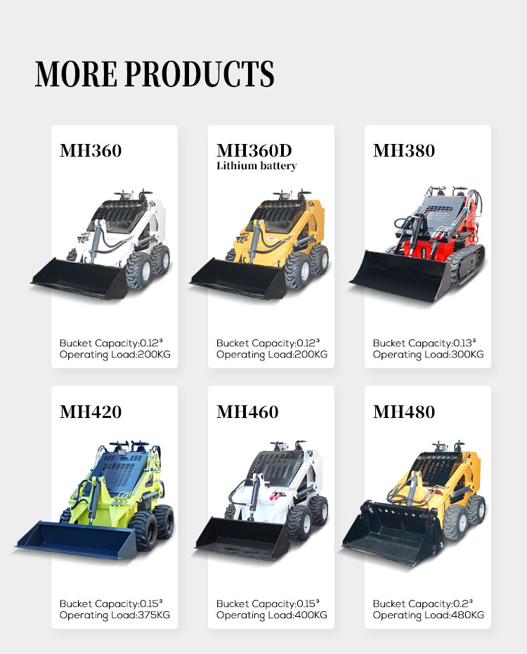 Professional Mini Skid Steer Loader with Strong Loading Capacity and HQ Hydraulic Cylinder