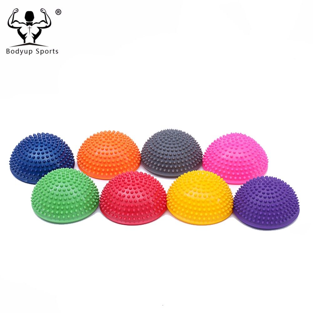 PVC Inflatable Half Ball Foot Massager , Durable Half Balls For Feet 16*9 Cm