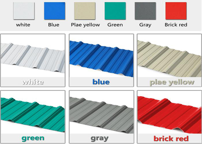 Wind Resistant 2.3mm Thickness UPVC PVC Plastic Roof Sheet For Warehouse Wall