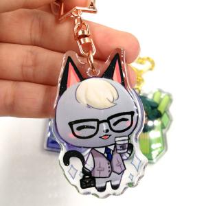 Quality Clear Customized Double-Sided Glitter Eco-friendly Plastic Cute Anime Acrylic Key Chains wholesale