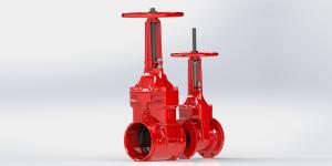 Quality EY3000 Epoxy Coated Rising Stem UL FM Gate Valve For Fire Protection Service wholesale