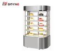 Industrial Vertical Cake Display Fridge Stainless Steel 5 Layer Sliding Door