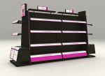 Stainless Steel Cosmetic Display Shelves With Light Box Customized Shape
