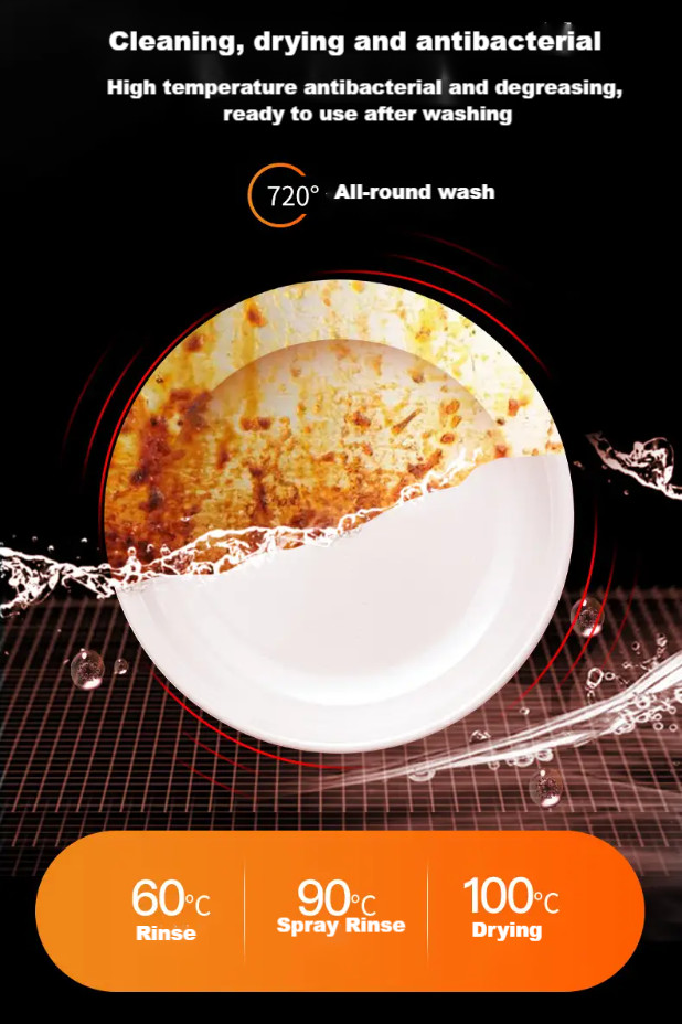 OEM Automatic Dishwasher Machine Commercial Kitchen Hotel ISO9001