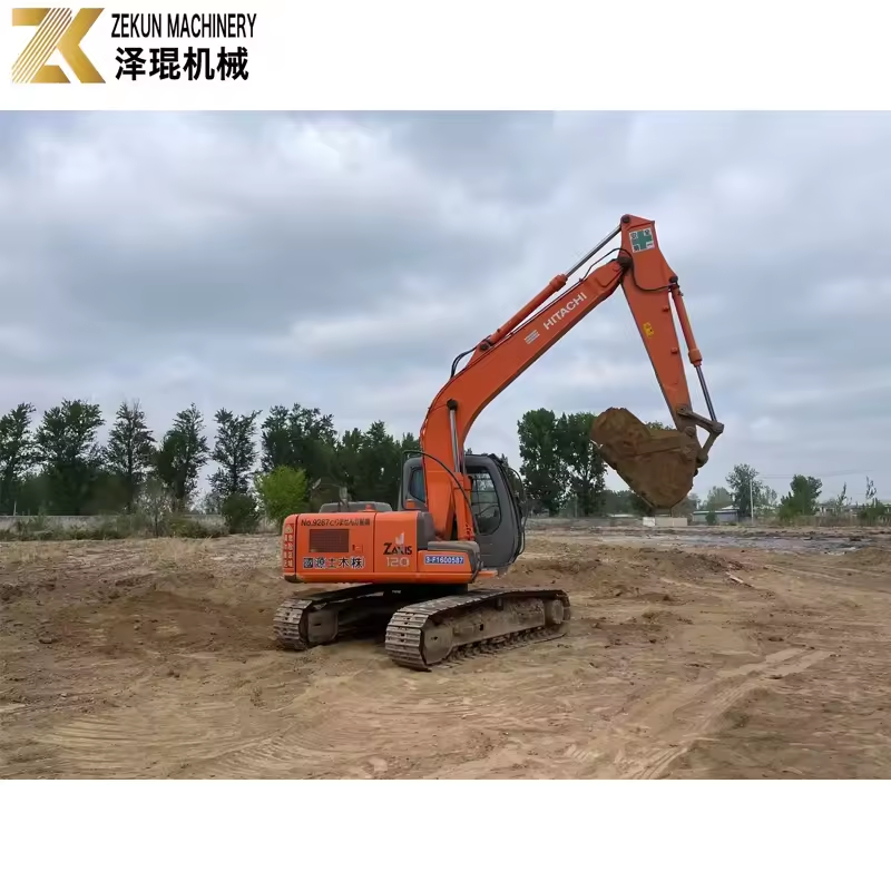 2012 Hitachi 120 2 Excavator Original Parts and Rubber Track for Construction Digging