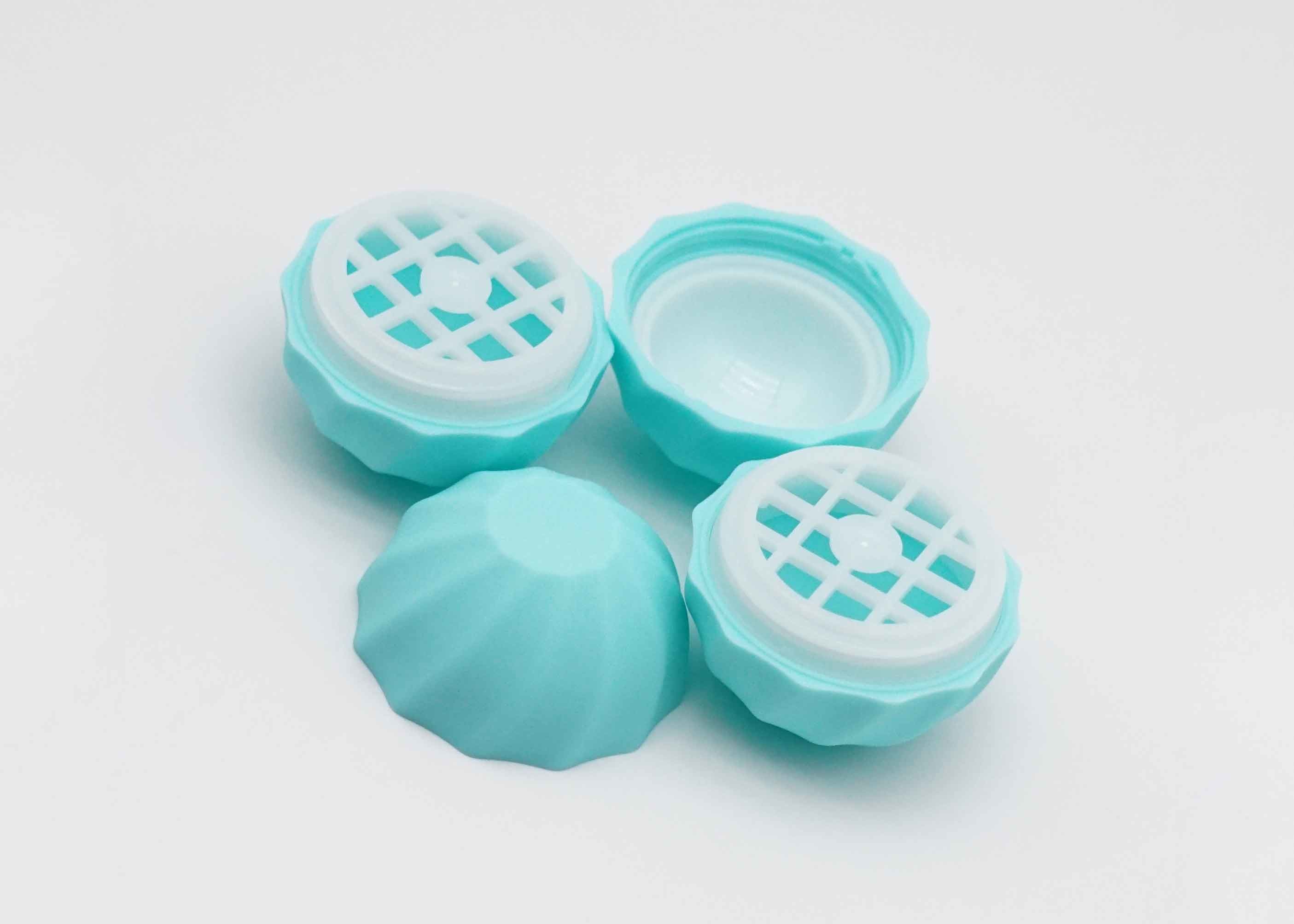 Empty Egg Shape Glossy Lipstick Container 7g Plastic Round Ball Lip Balm Tube