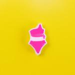 Custom Teething Silicone Beads With Summer Sunglasses Bikini Swimsuit Shape
