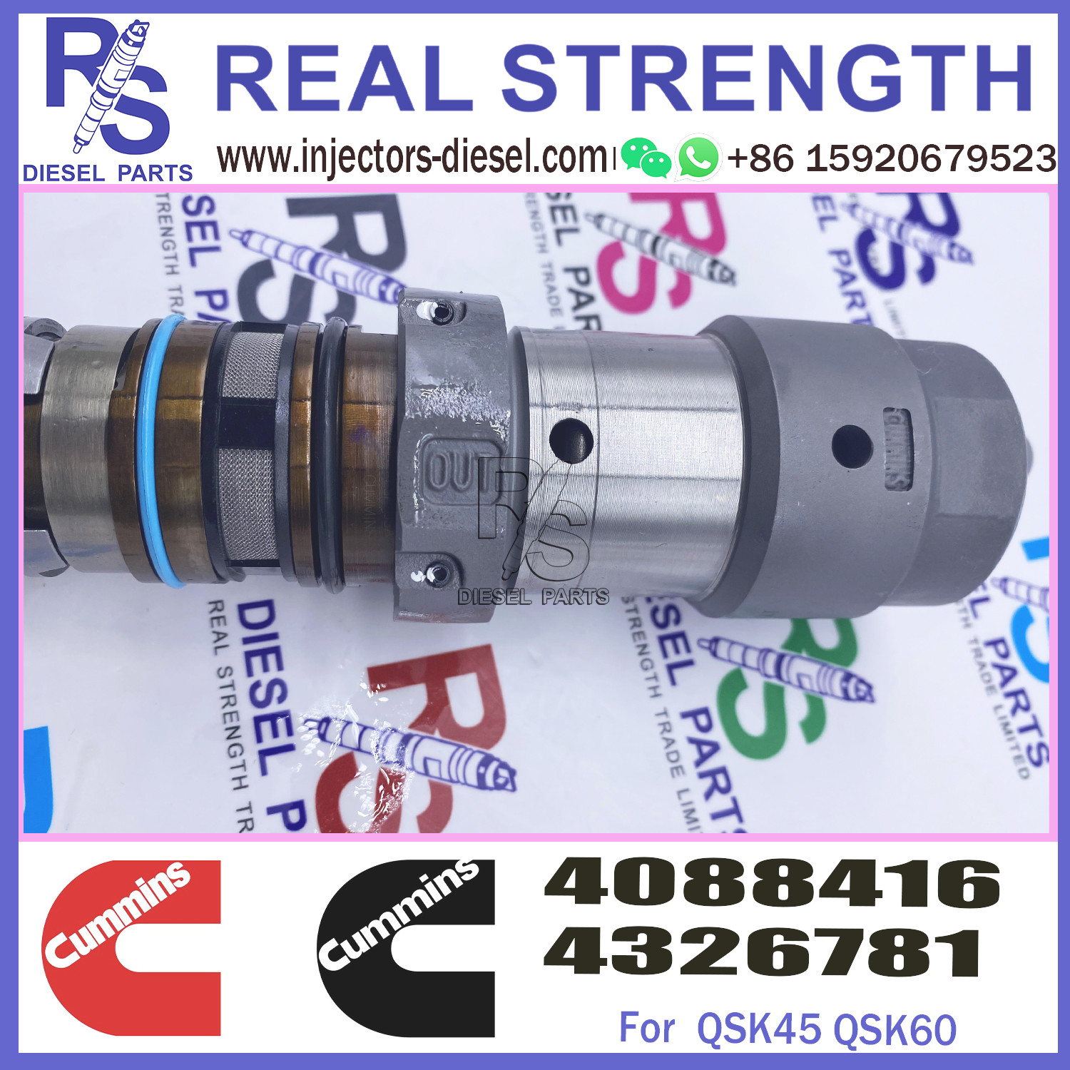 Cummins QSK45 QSK60 Fuel Pump Injector 4088428 4088427 4001813 4326781 4076533
