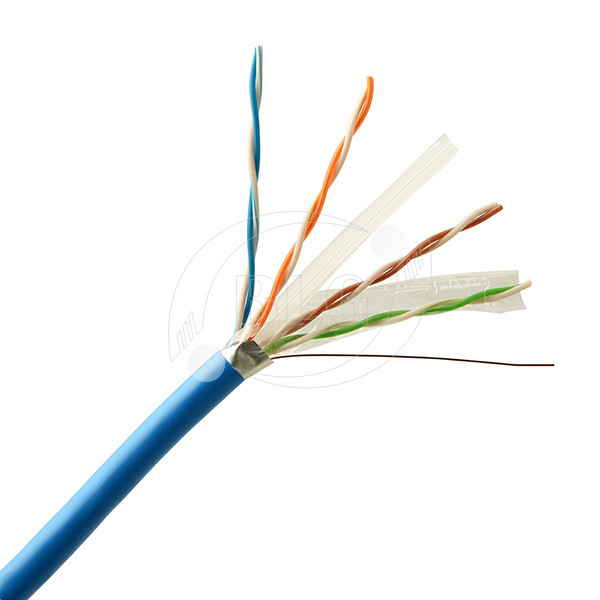 FTP Shielded Cat6 Internet Cable / Cable Ethernet Cat 6 0.57mm Conductor