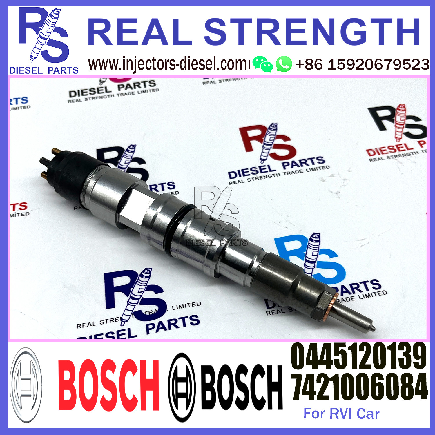 Diesel Common Rail Fuel Injector 0445120139 0445120138 7421006073 7421006084 For RVI Engine