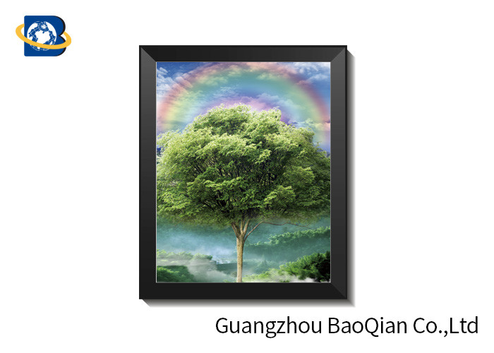 Anti - Slip 30 X 40cm PET 3D Lenticular Pictures Of Four Season Tree Design