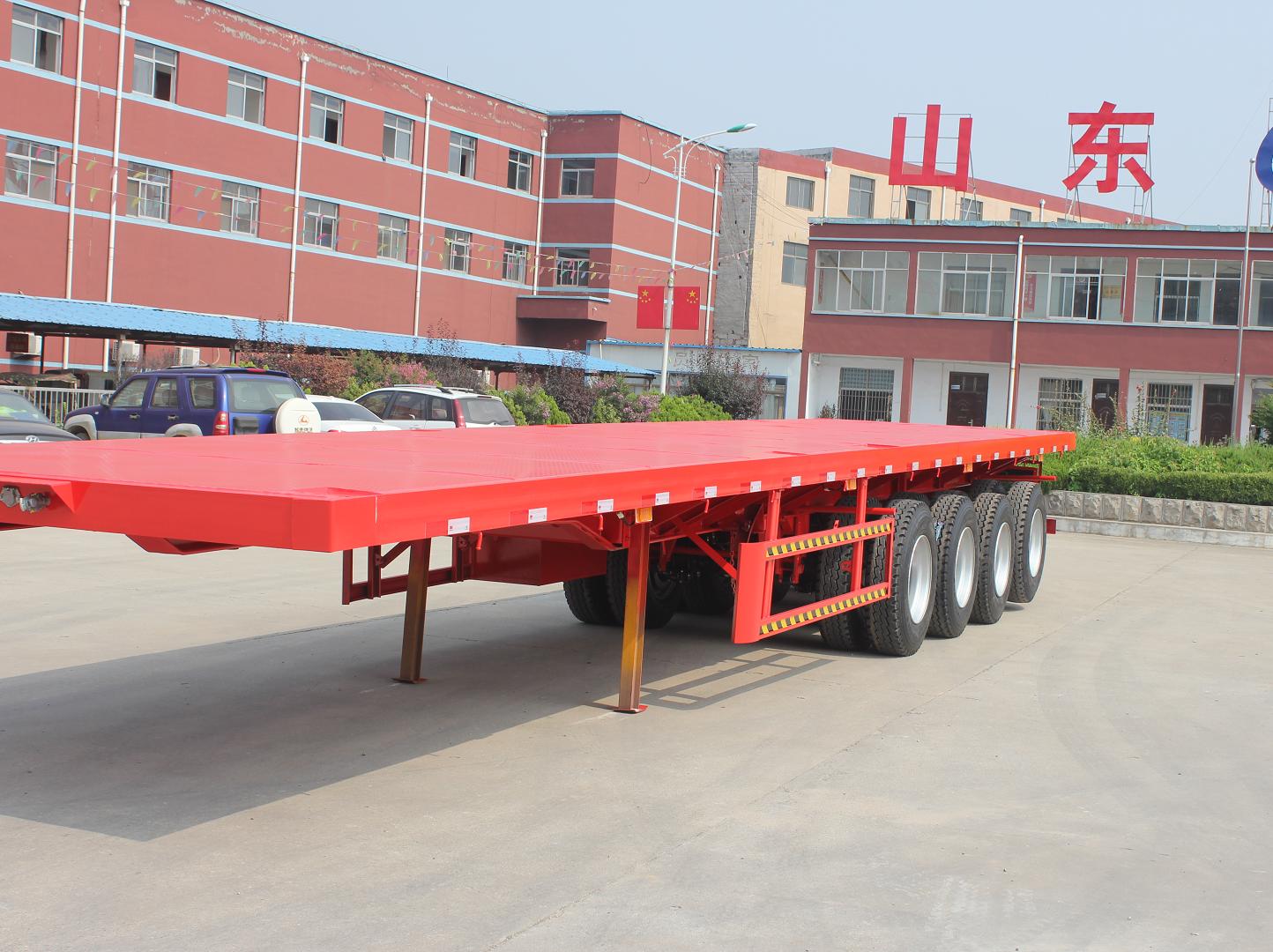 3 Axles Extendable Flatbed Container Semi Trailer for 40ft to 45ft OE NO. Extendable
