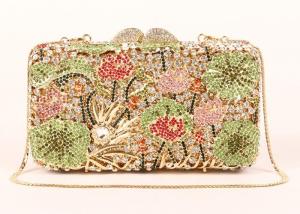 Quality Rhinestone Novelty New Look Clutch Bags , Top Grade Crystal Beaded Clutch Bag wholesale
