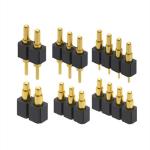 2.54mm pitch 10pin Right Angle Male Brass Spring Loaded Magnetic Pogo Pin