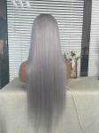 100% human hair wig grey color women hair wig virgin hair wig