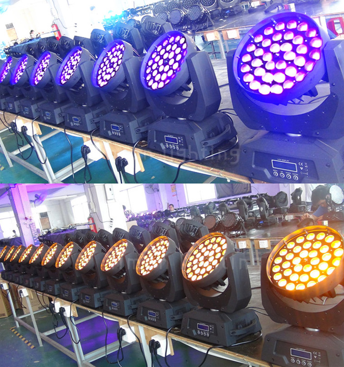 36x18w RGBWAUV 6in1 LED Moving Head Wash Zoom Night Club Stage Lighting