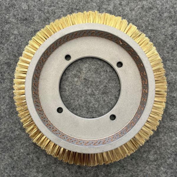 774 Type Brush Wheel Stenter Machine Parts Inner Dia 100mm Ss Wire Hair Copper