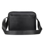 Black Shoulder Messenger Bag Multi Pocket Crossbody Bag Casual Nylon