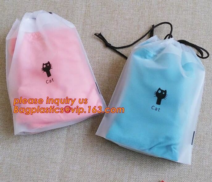 Biodegradable drawstring laundry poly bag with printing,Logo Printed Poly Drawstring Hotel/Travel Laundry Plastic bag