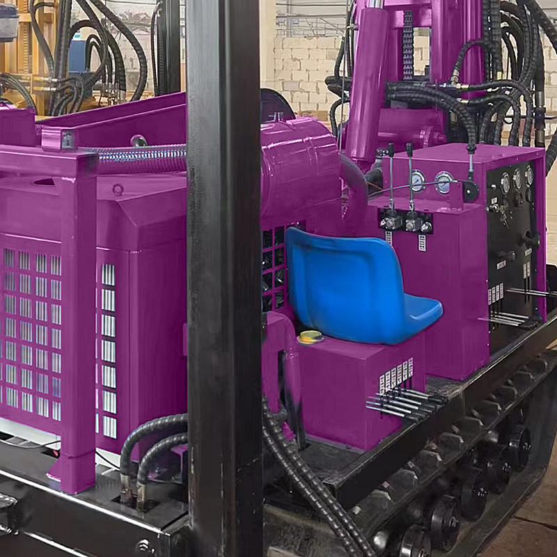 Crawler Water Well Drilling Rig 4800 KG Power Type Diesel Hydraulic Drilling Machine