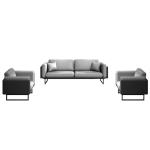 OEM Light Luxury Italian Modern Leather Sofa Coffee Table Set for Office