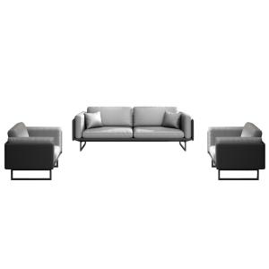 Quality Light Luxury Italian Modern Leather Sofa Coffee Table Set for Office Sectional Sofa wholesale