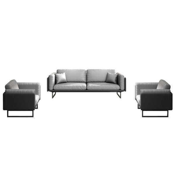 OEM Light Luxury Italian Modern Leather Sofa Coffee Table Set for Office