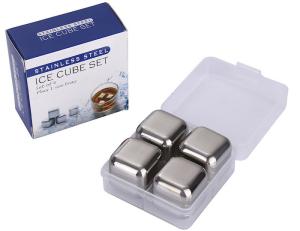 Quality Ice Cube Silver Mirror Polishing Metal Wine Cooler 27MM wholesale