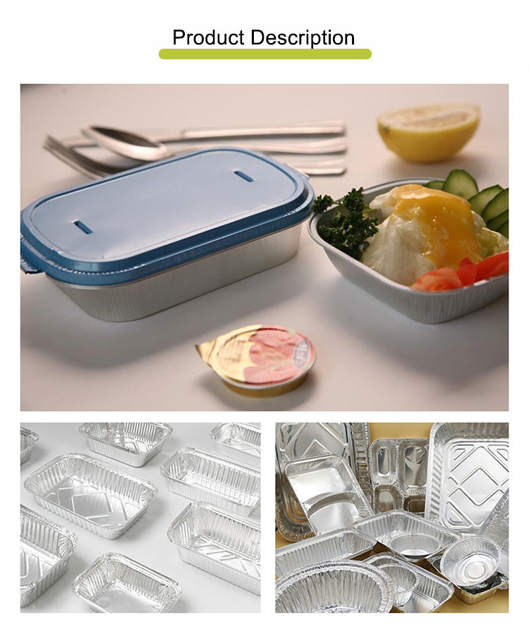 Customizable Disposable Aluminum Foil Lunch Box For Restaurants