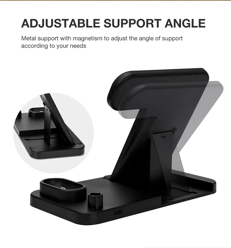 Multifunction 2W ABS 139mm 4 In 1 Wireless Charging