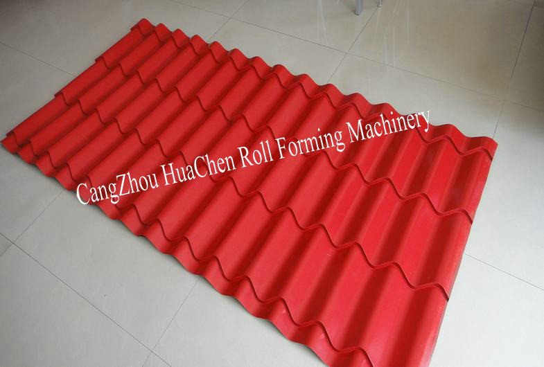 2 - 4 m / Min 6.5T Steel Glazed Tile Roll Forming Machine 10 Years Life Time