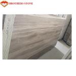 Large Size White Wood Vein Marble Fashionable Appearance OEM Service