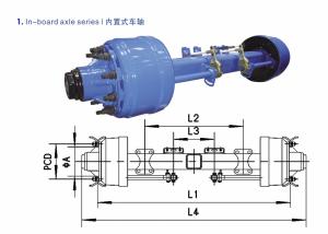 Quality Drum Axles Performance Truck Parts American Type Axles In-Board Axle 8T - 20T wholesale
