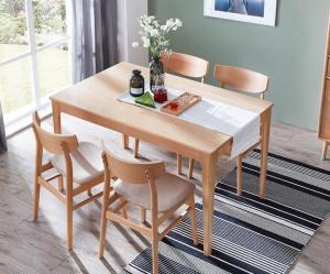 Quality Eco Friendly Beech Wood Dining Room Square Dining Table Customized Color / Size wholesale