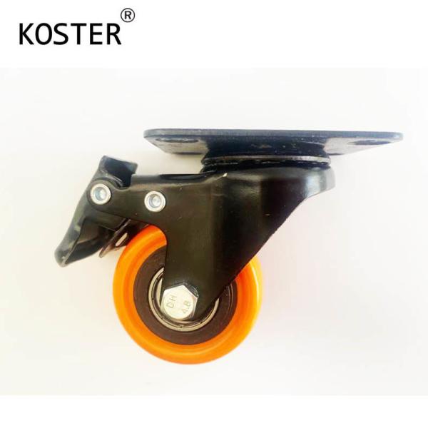 Orange PVC or PU 1.5inch 2inch 2.5inch 3inch Plastic Furniture Casters for Heavy