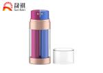 Dual oval airless bottle petg double squeeze cosmetic packaging