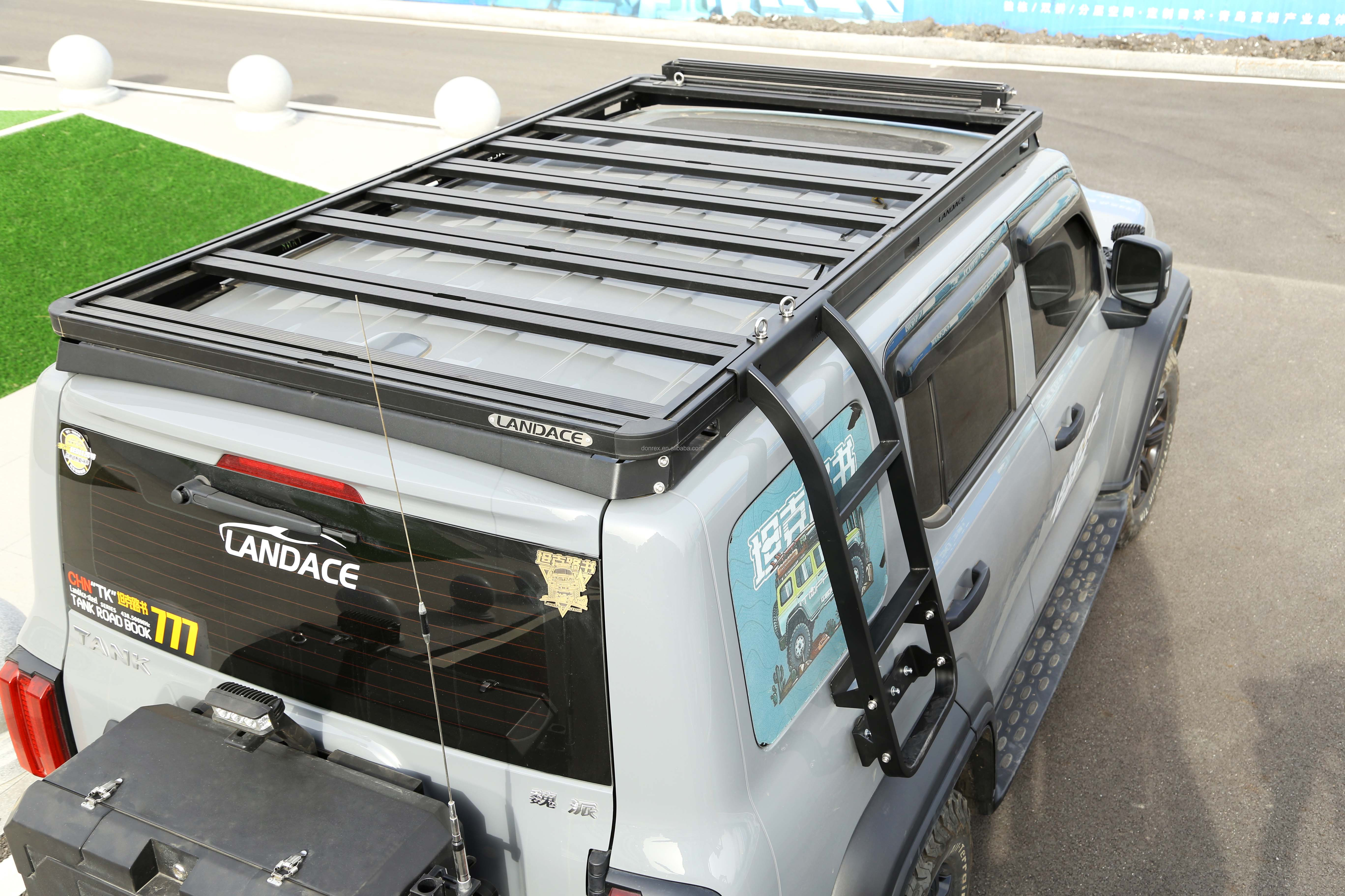 Electrophoresis Car Side Ladder Aluminum Alloy Roof Rack Side Ladder