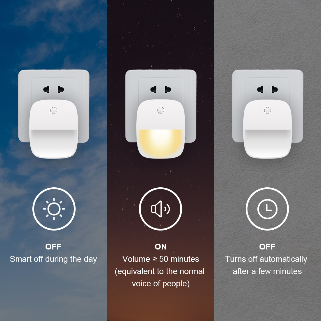 Plug in Night light with two USB charging port and 16 colors