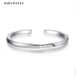 0.06m 4.5g Couple Cuff Bracelet Sterling Silver Bangle Bracelets ODM