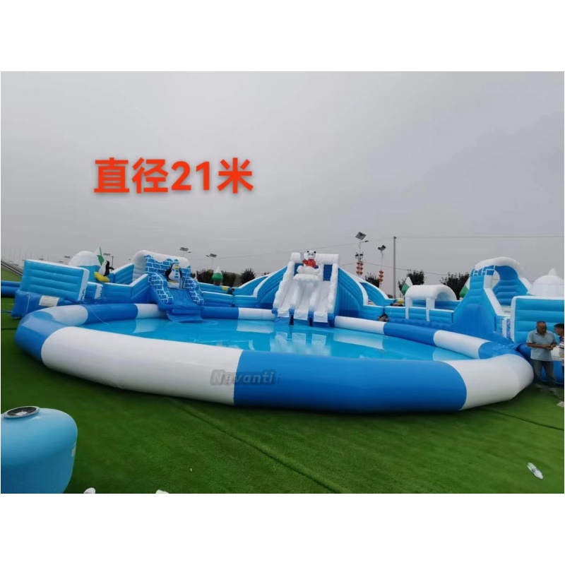 Inflatable Bouncy Jumping Castle Combo Water Park Playground Slide for 100-500kg Capacity