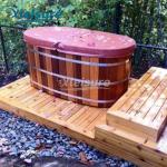 Brown Oval Spa Lid Covers Vinyl Hot Tub And Spa Covers For Wooden Hot Tub