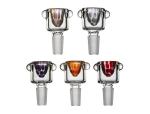 Bong Slide Bowl Piece 4 Style 14mm 18mm Glass Bowl Male Joint Handle