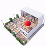 Steel Structure Frame Welded 20ft Luxury Portable Prefabricated Homes With